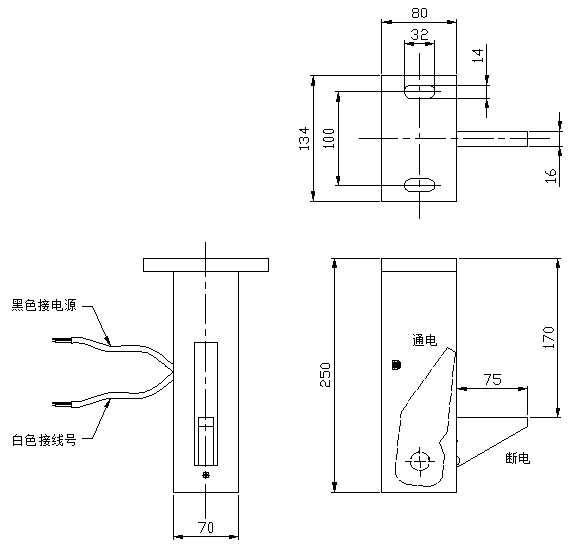 側(cè)裝式防墜落安全鉤,車(chē)庫(kù)側(cè)裝式防墜器尺寸圖